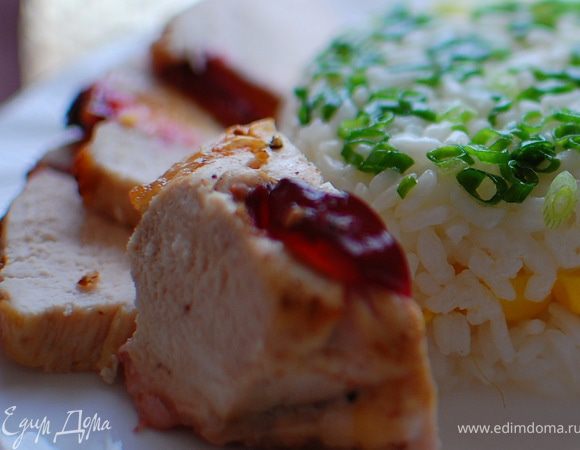 Все, наше мяско готово.На гарнир у меня был отварной рис.