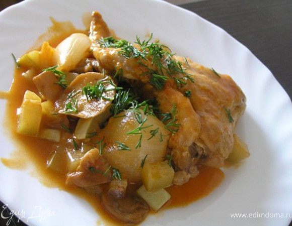 Перед подачей посыпать зеленью.