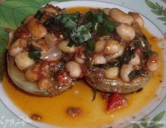 сверху выложить фасоль с подливой!!!!! приятного аппетита!!!!