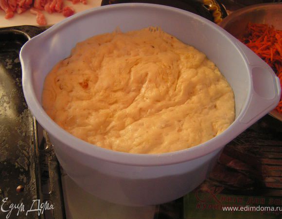 Подошедшее тесто...