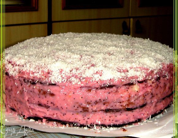 Украсить, посыпав кокосовой стружкой.
