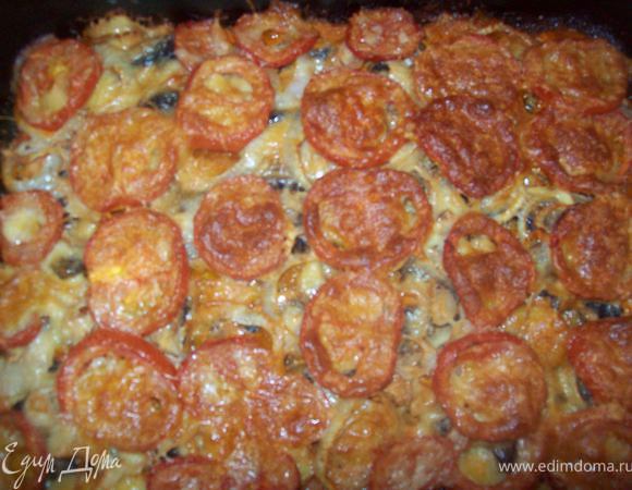 через 45 минут посыпать овощи сыром и зепекать еще примерно 15 минут до оьбразования румяной корочки