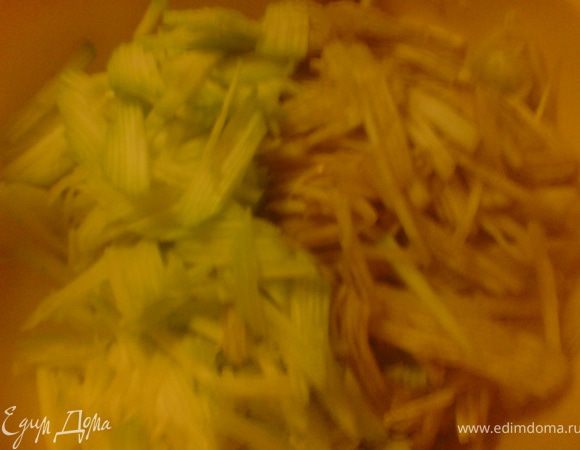 баклажаны и кабачки натереть на тёрке