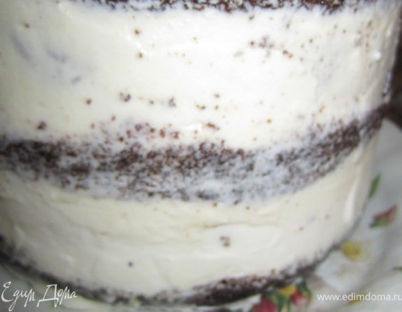 Пергаментную бумагу. 
Торт перевернуть на блюдо. Выровнять бока.