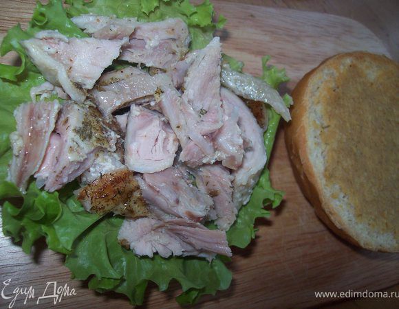 далее нарезанную курицу