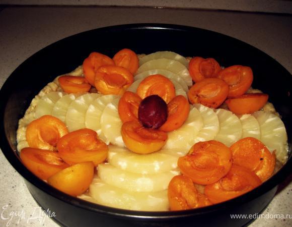 Теперь займемся начинкой.
Режим ананасы и абрикосы формой которая вам больше нравится и выкладываем по своему вкусу.