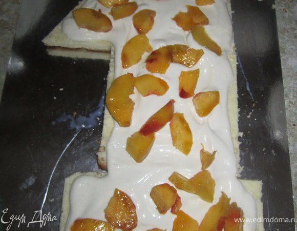 Добавить персики.