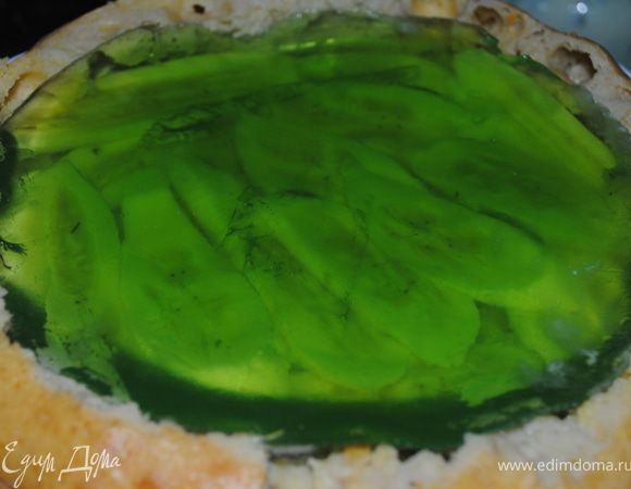 сверху залить желе