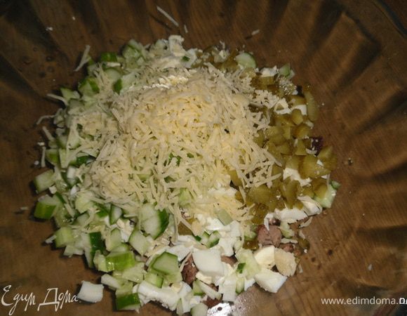 Сыр натереть на терке