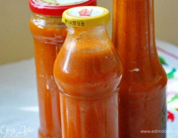 В итоге получится около полутора литров вкуснейшего томатного соуса!