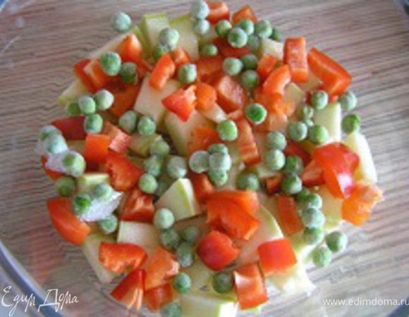 посыпать горошком (30 г),