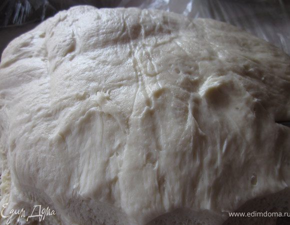 Дрожжи развести в минералке, замесить тесто, дать ему подняться.