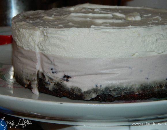 Суфле Цветное:
Залила кипятком(100г) желатин(30г), оставила остывать.Взбила Творог (200г),сахар(5-6ст.л.),Сметана(250г),Сок еживики, остывший желатин потихоньку влила, опять хорошо взбила.Зарание в форму сделала бортики с бумаги для выпечки. На корж выложила еживику и залила суфле.Поставила в холодильник на мин 15.