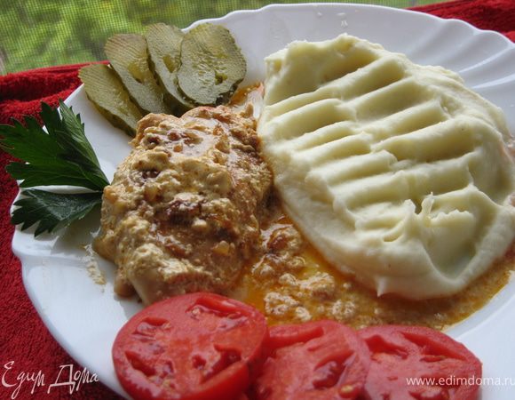 Все. Наш ужин готов! Особенно душевно такое мяско употреблять с картошечкой пюре по французски !