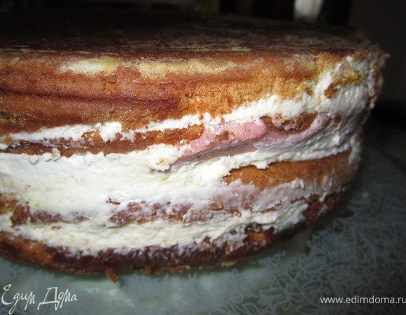 Достать торт, перевернуть на блюдо.