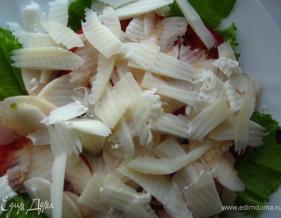 Затем то же сделали с сыром.