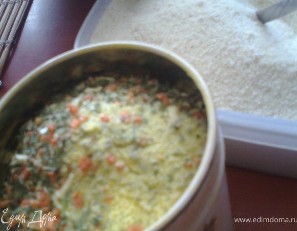 Приправу-по вкусу,начиная с 1ч.л.+ манка.