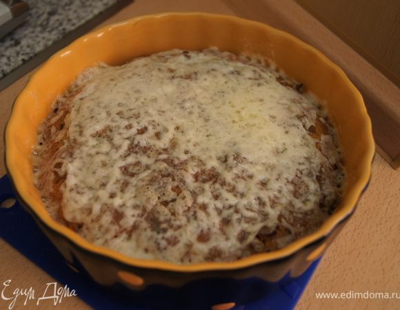 Выпекать 45 минут при 180С. По желанию за 5 минут до готовности посыпать тертым сыром.