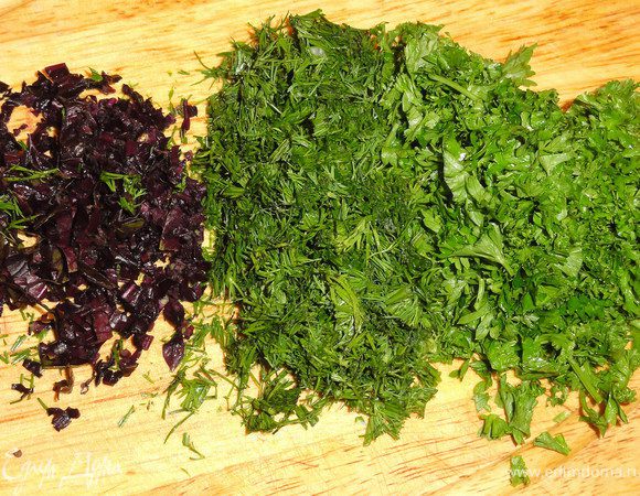 Измельчить зелень