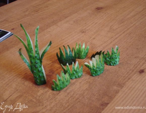 Из огурца - водоросли.