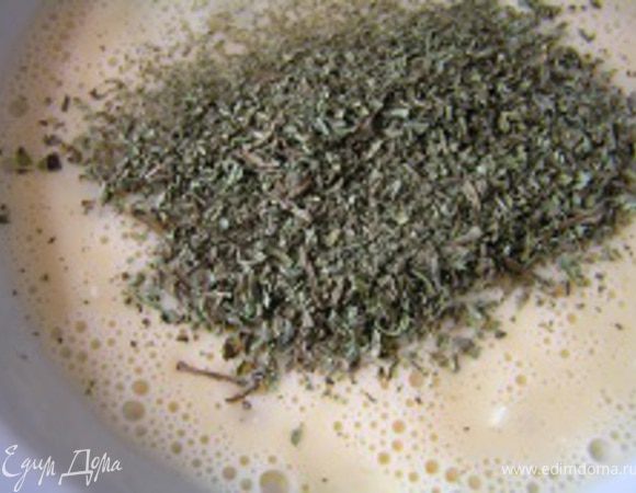 добавить мяту, перемешать.