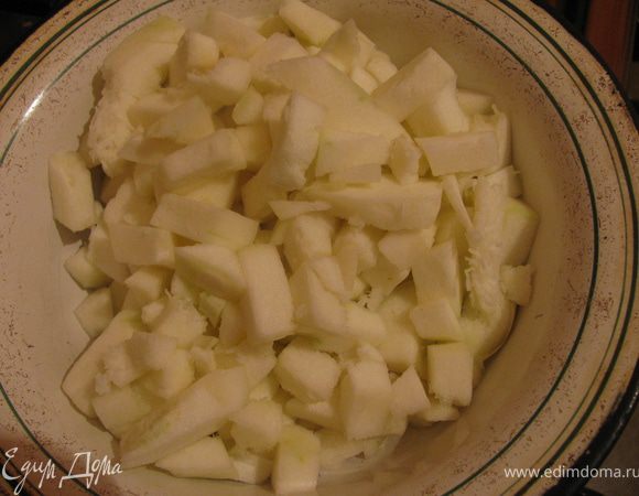 Картошку и патисоны режем брусочками