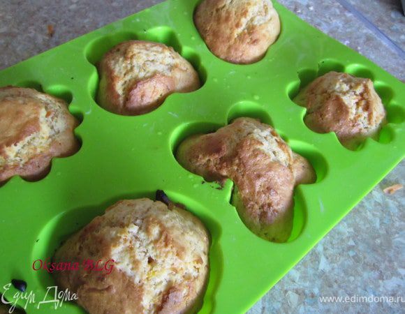 Выпекать 15-20 минут, при температуре 180 градусов. Готовность проверить деревянной шпажкой.