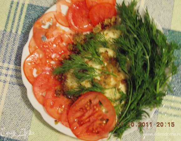 украсить помидором и укропчиком
