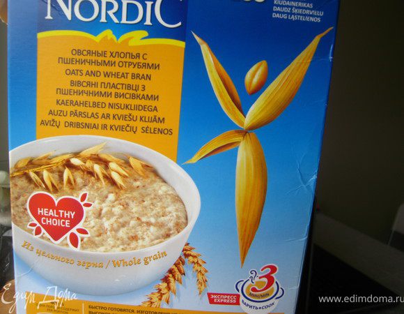 Вот такие овсяные хлопья с пшеничными отрубями я использовала