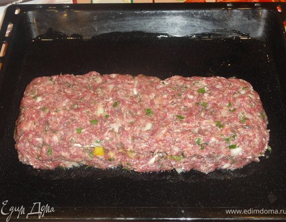 Теперь покрываем все 1\3 фарша.