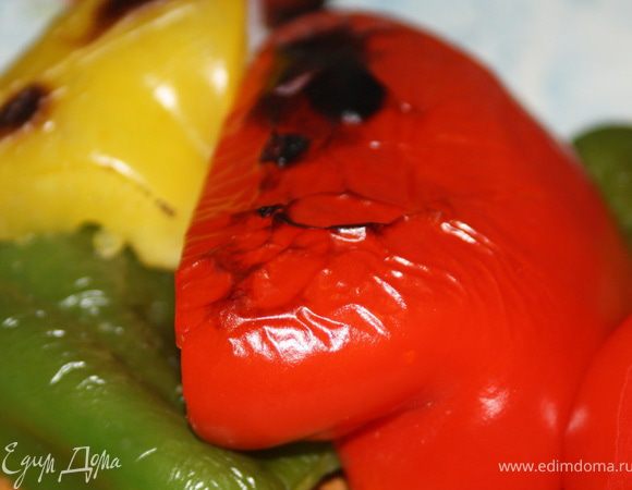 Очистить перцы от кожицы



