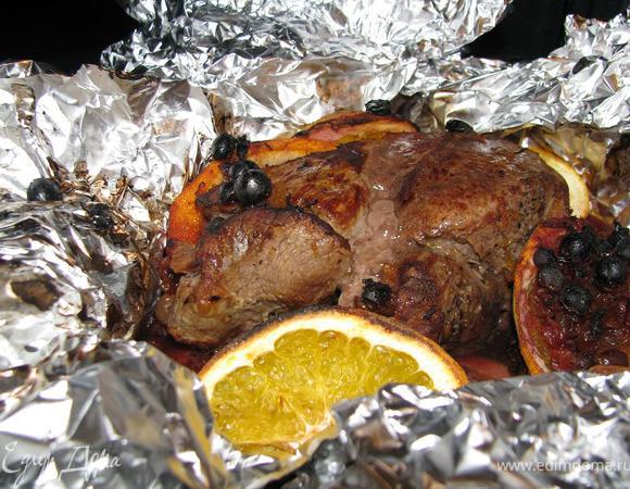 Раскрыть фольгу поставить под гриль на 5-7 минут при 240.