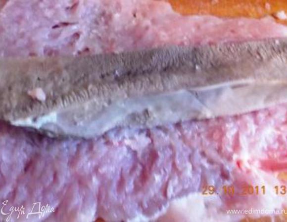 посередине кладём брусочек языка