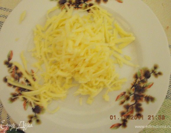 сыр натереть на крупной тёрке