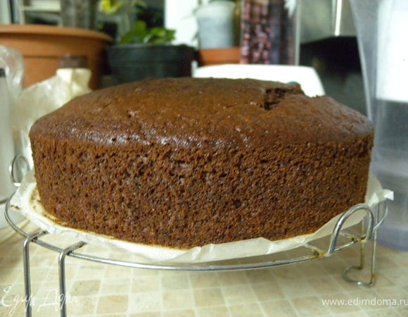  У меня был верх от бисквита "шоколад на кипятке" http://www.edimdoma.ru/recipes/17392  Верх я срезала, потому что для торта мне нужен был ровный верх а не "грибочек". Вот так пришлось верхушку пустить в ход. Можно любой бисквит или кекс. Если для деток - обычный бисквит без шоколада. 