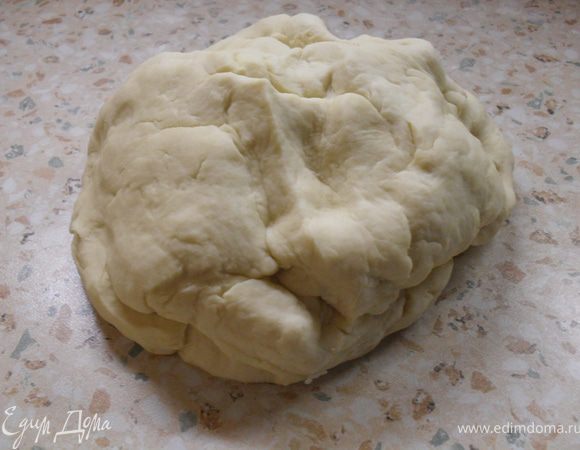 Вымешиваем тесто и оставляем на 1 час в тёплом месте.