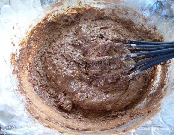 Получится густоватое тесто. 