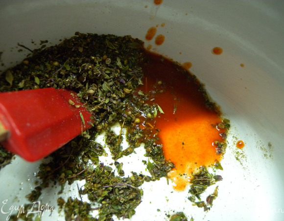 Смешать с коньяком. 