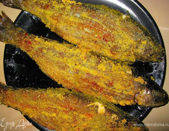 Выкладываем нашу рыбу на широкое блюдо, сбрызнем сверху оливковым маслом холодного отжима. Непременно подадим к рыбе хрустящую чиабатту, дольки лимона и оливковое масло!