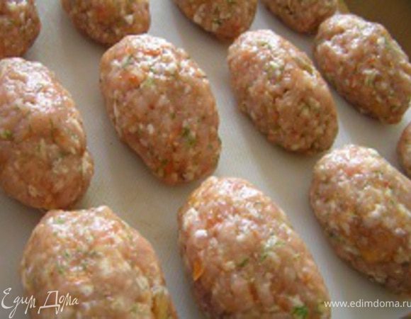 А вот такие котлетки у меня получились по этому же рецепту только из свинины и оранжевого перца :)