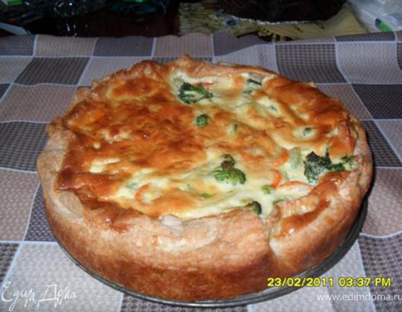 Отправляем в духовку при температуре 180 градусов, пока не подрумянятся сливки (около 25 минут).