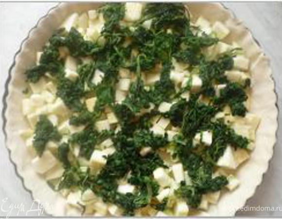 Затем слой шпината.