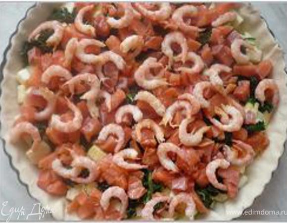 Закончить все это вкусное великолепие креветками.