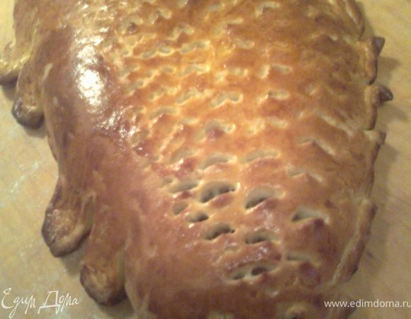 Выпекаем 30 минут при 200гр.Пирог хорошо держит форму,не разваливается,не расплывается...