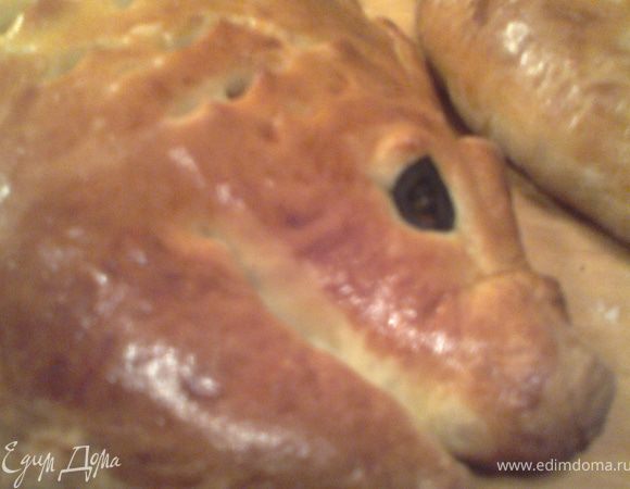 Да,глазик делаем из кружка оливки.