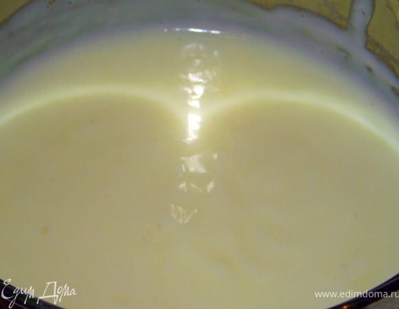 Пудинг приготовить по рецепту написанному сзади упаковки. Остужать не надо.