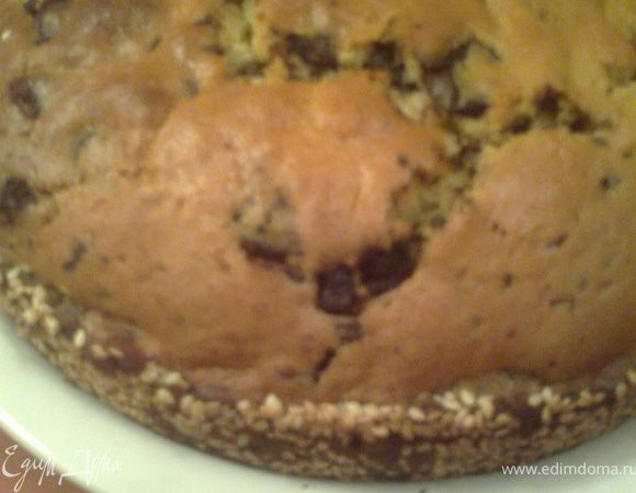 Выпекать при 180гр(написано:около часа,но мой меньше пёкся!)