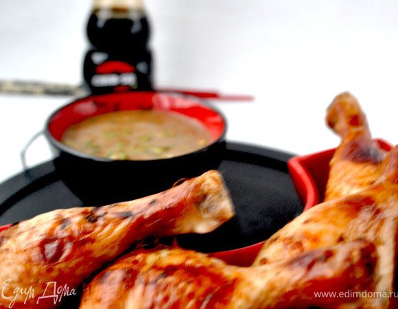 Готовые голени подавать с соусом.На гарнир можно подать рис.
Приятного аппетита!