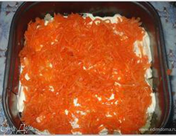 2 слой – морковь;
