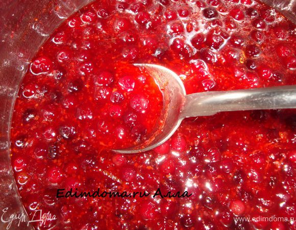 Все вместе довести до кипения и поварить минут 15 до небольшого загустения.